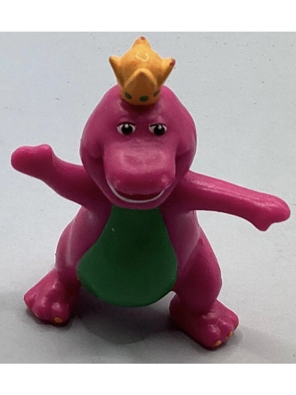 1993 Barney with Crown The Dinosaur Figure PVC 3”